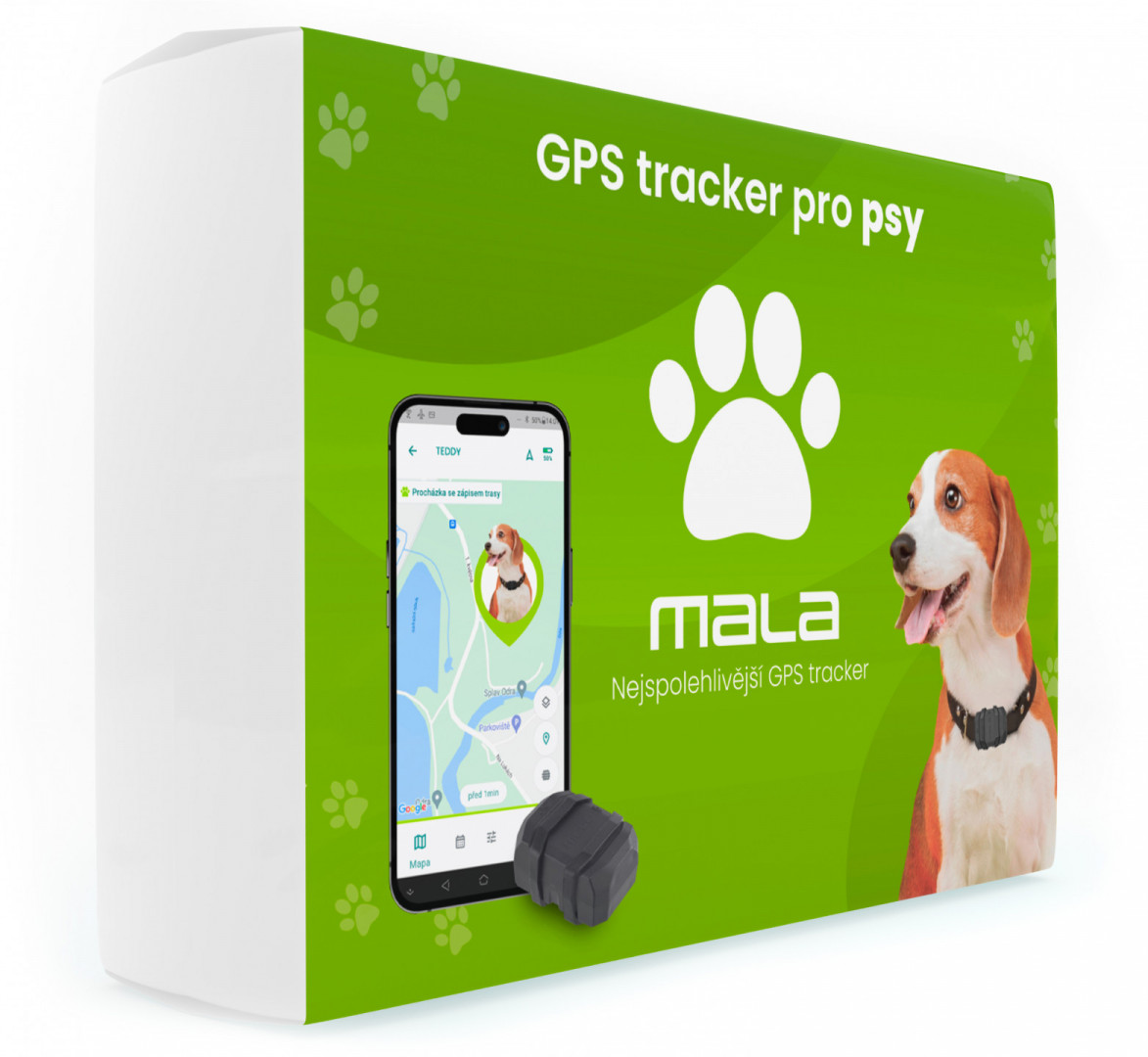 Mala GPS tracker pro psy